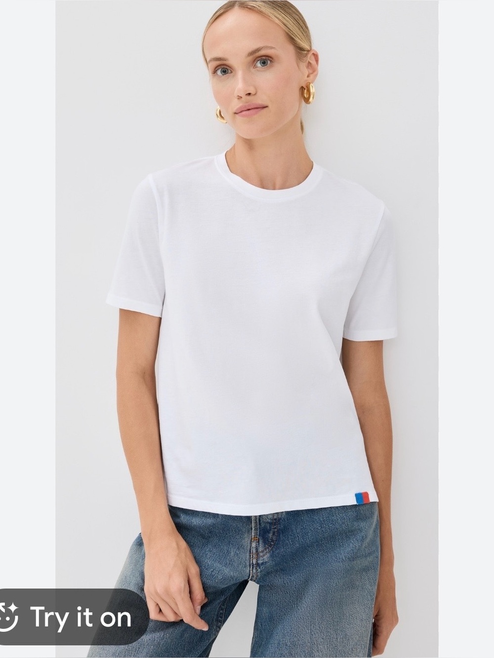 Anthropologie Kule The Modern Tee White organic cotton crewneck short sleeve M